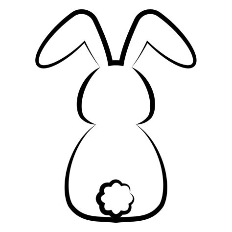 easter bunny clipart outline